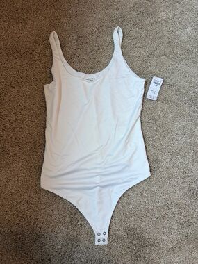 White Snap-Button Bodysuit